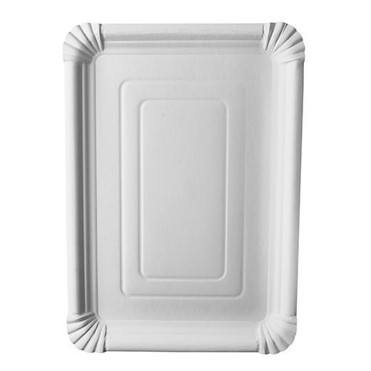 Assiettes, carton "pure" rectangulaire 24 cm x 33 cm blanc 1