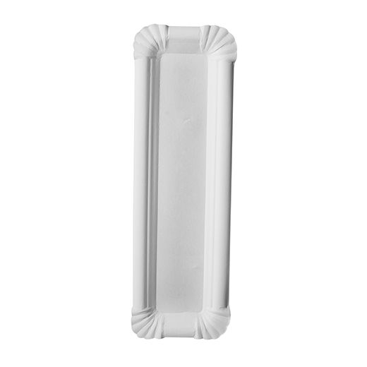 Assiettes, carton "pure" rectangulaire 6,5 cm x 22 cm blanc 1