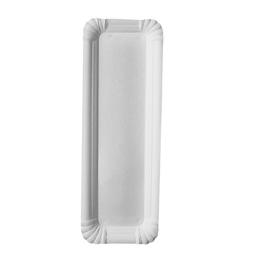 Assiettes, carton "pure" rectangulaire 8 cm x 23 cm blanc 1