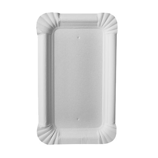 Assiettes, carton "pure" rectangulaire 9 cm x 15 cm blanc 1