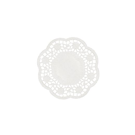 Napperons pour assiettes et sous-tasses rond Ø 10 cm blanc 1