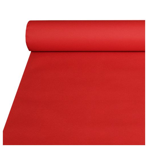 Nappe, aspect textile, Airlaid 20 m x 1,2 m rouge 1