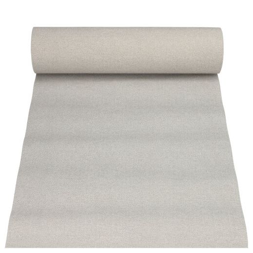 Chemin de table, aspect tissu, PV-tissu "ROYAL Collection" 24 m x 40 cm gris "Textile" 1
