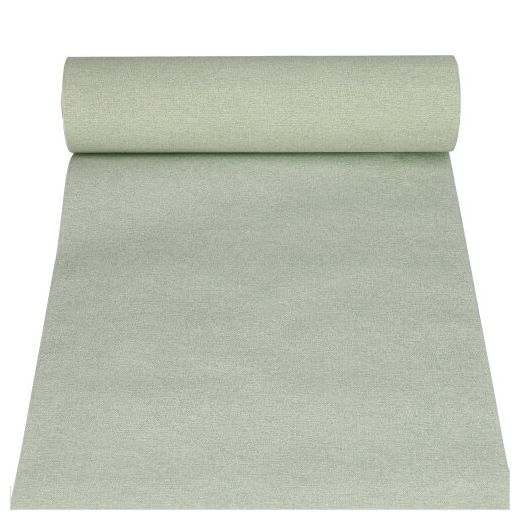 Chemin de table, aspect tissu, PV-tissu "ROYAL Collection" 24 m x 40 cm vert jade "Textile" 1