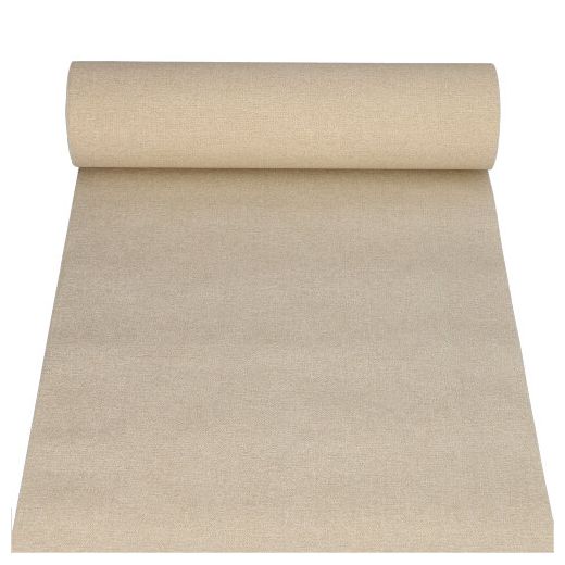 Chemin de table, aspect tissu, PV-tissu "ROYAL Collection" 24 m x 40 cm sable "Textile " 1
