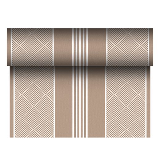 Chemin de table, aspect tissu, PV-tissu "ROYAL Collection" 24 m x 40 cm marron "Elegance" 1