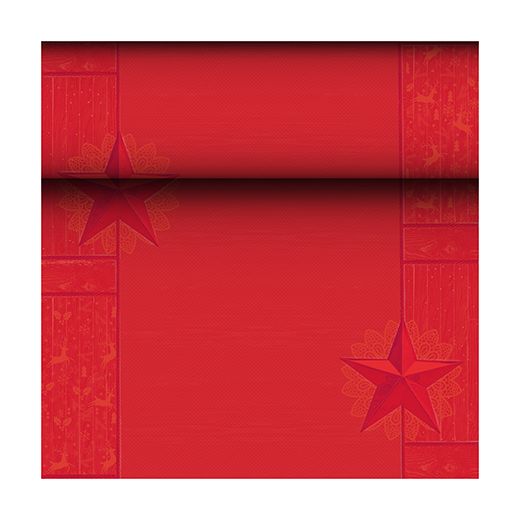 Chemin de table en tissu "ROYAL Collection" 24 m x 40 cm rouge "Rising Star" 1
