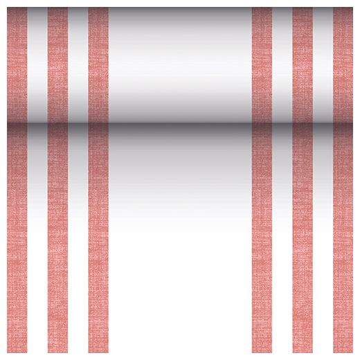 Chemin de table, aspect tissu, PV-tissu "ROYAL Collection" 24 m x 40 cm bordeaux "Lines" 1