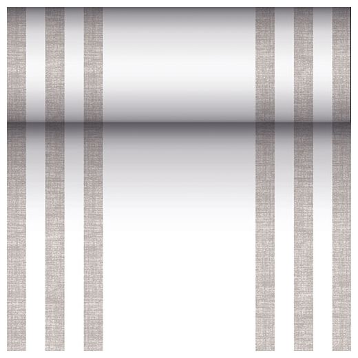 Chemin de table, aspect tissu, PV-tissu "ROYAL Collection" 24 m x 40 cm gris "Lines" 1