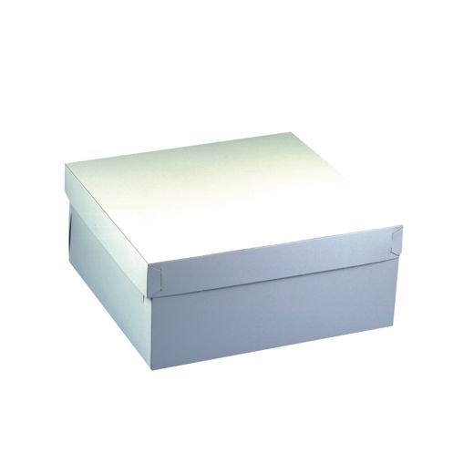 Boîtes à gateaux en carton avec couvercles rectangulaire 30 cm x 30 cm x 13 cm blanc 1