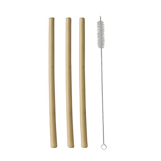Pailles en bambou "pure" 23 cm brosse de nettoyage incluse 1