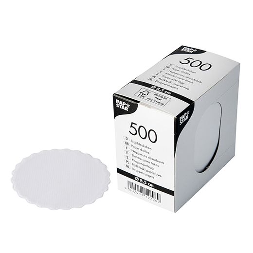 Napperons absorbant rond Ø 8,5 cm blanc 1