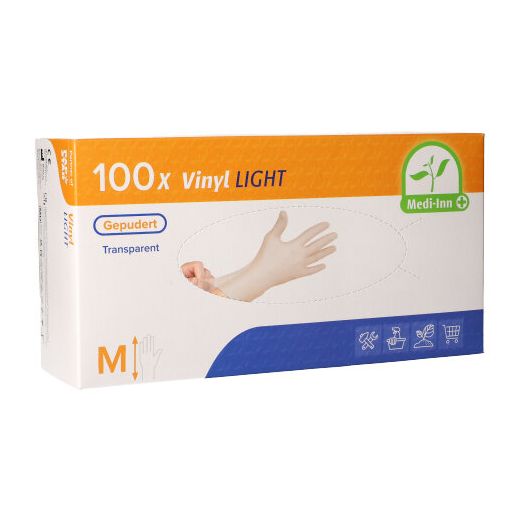 "Medi-Inn® PS" Gants en vinyle, poudrés "Light" transparent Taille M 1