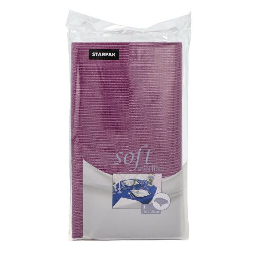 Nappe, aspect textile, non tissée "soft selection" 120 cm x 180 cm violet 1