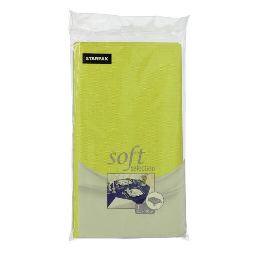 Nappe, aspect textile, non tissée "soft selection" 120 cm x 180 cm vert anis 1