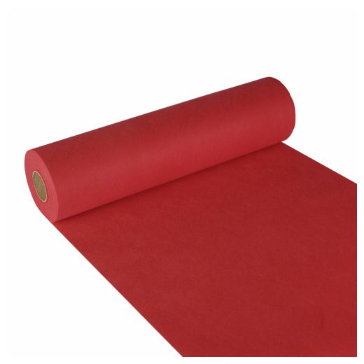 Chemin de table, aspect tissu, non tissé "soft selection" 24 m x 40 cm rouge 1
