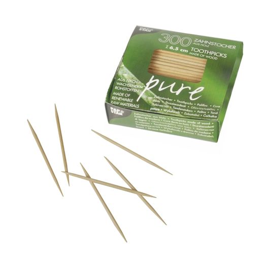 Cure dents, bois "pure" rond 6,5 cm 1