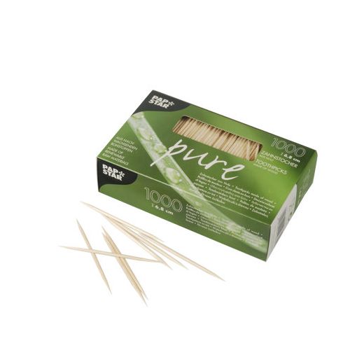 Cure dents, bois "pure" rond 6,8 cm 1
