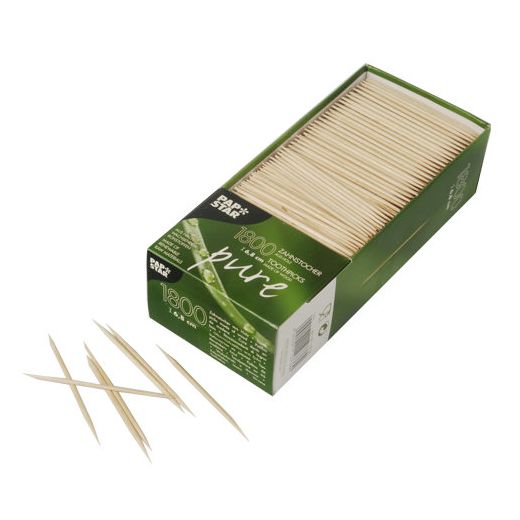 Cure dents, bois "pure" rond 6,8 cm 1