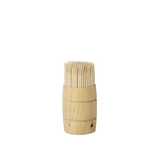 Cure dents, bois "pure" rond 6,8 cm en distributeur en bois 1