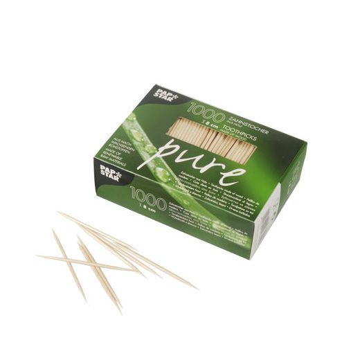 Cure dents, bois "pure" rond 8 cm 1
