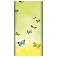 Nappe, aspect textile, Airlaid 120 cm x 180 cm "Papillons"