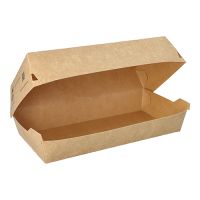 Boites à sandwich en carton "NOTPLA" 7,5 cm x 10,7 cm x 22 cm marron