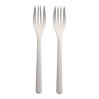 Fourchettes réutilisables, PP 18,5 cm, blanc, très résistant