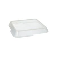Couvercles pour boîtes alimentaires réutilisables carrées 2,5 cm x 15,6 cm x 15,6 cm transparent