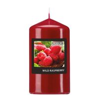 "Flavour by GALA" Bougie cylindrique parfumée Ø 58 mm · 110 mm lie de vin - Wild Raspberry