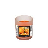 "Flavour by GALA" Bougie parfumée en verre Ø 70 mm · 77 mm orange - orange "Indro"