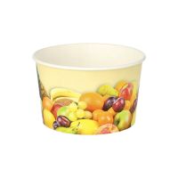 Pots à glace, en carton rond 250 ml Ø 10 cm · 6 cm "Fruits"