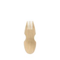 Fingerfood - Cuillère et Fourchette, bambou "pure" 8,5 cm