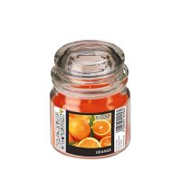"Flavour by GALA" Bougie en bonbonnière à verre, MAXI Ø 90 mm · 120 mm orange - orange