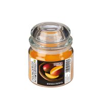 "Flavour by GALA" Bougie en bonbonnière à verre, MAXI Ø 90 mm · 120 mm abricot - Mango-Papaya