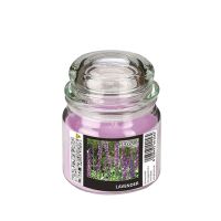 "Flavour by GALA" Bougie en bonbonnière à verre, MAXI Ø 90 mm · 120 mm violet - lavender