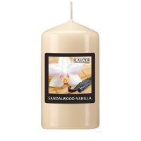 "Flavour by GALA" Bougie cylindrique parfumée Ø 58 mm · 110 mm ivoire - Sandalwood-Vanilla
