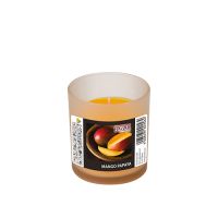 "Flavour by GALA" Bougie parfumée en verre Ø 70 mm · 77 mm abricot - Mango-Papaya "Indro"
