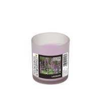 "Flavour by GALA" Bougie parfumée en verre Ø 70 mm · 77 mm violet - lavender "Indro"