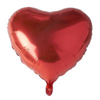 Ballon aluminium Ø 45 cm rouge "cœur" grande