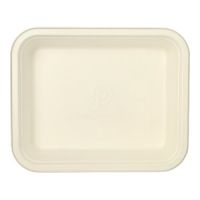 Gastronorm-Behälter GN 1/2 Zuckerrohr, PLA beschichtet rectangulaire 4 l 6,5 cm x 32,5 cm x 26,5 cm blanc