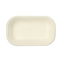 Gastronorm-Behälter GN 1/4 Zuckerrohr, PLA beschichtet rectangulaire 1,8 l 6,5 cm x 26,5 cm x 16,2 cm blanc