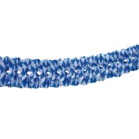 Guirlande pour grands espaces, papier Ø 16 cm · 10 m "Bavarois bleu" ininflammable
