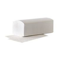 Papier essuie-mains pliage en V 23 cm x 25 cm blanc "Eco" 2 plis (20x160)