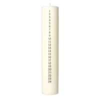 Bougies calendrier Ø 50 mm · 250 mm blanc