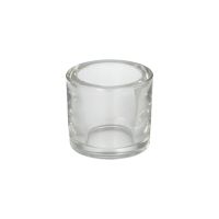 Bougeoir Verre Ø 6 cm · 6,5 cm transparent pour chauffe-plats