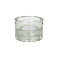 Bougeoir Verre Ø 8,2 cm · 5,7 cm transparent "2 en 1" pour chauffes-plats et bougies maxi