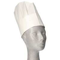 "WORK-INN/-PS" Toque de cuisinier, crépon 23 cm x 27,7 cm blanc "Provence" dimension réglable