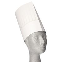 "WORK-INN/-PS" Toque de cuisinier, papier 23 cm x 32,5 cm blanc "Burgund" ajustable