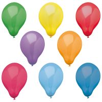 Ballons Ø 25 cm couleurs assorties